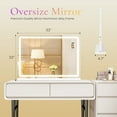 thumbnail image 2 of Gianna 22"x32" LED Vanity Mirror with Lights, Dimmable 3-Color Modes, Touch Screen Makeup Mirror for Dressing Table, White Square Design, 2 of 5