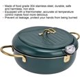 thumbnail image 3 of Alvinlite Deep Frying Pot, Japanese Style Deep Fryer with Temperature Display Stainless Steel Dark Green Deep Fat Fryers and Oil Drip Rack Lid 3.4 Liter Oil Capacity(24cm-dark green), 3 of 8