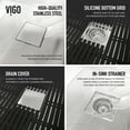 thumbnail image 2 of VIGO Hampton Stainless Steel 32 in. Single Bowl Undermount Workstation Kitchen Sink with Utility Tier Ledge and Accessories, 2 of 12