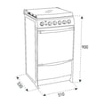 thumbnail image 2 of Estufa a Gas de Libre Instalación (al Piso) Teka FS 565 4G X en Acero Inox y Cristal Reflex de 51 cm, 2 of 2