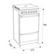 thumbnail image 2 of Estufa a Gas de Libre Instalación (al Piso) Teka FS 565 4G X en Acero Inox y Cristal Reflex de 51 cm, 2 of 2