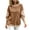 Brown, variant on Wensltd Women Sweatshirt Round Neck Three Quarter Sleeve Soft Pullover Casual Loose Fit Tops