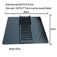 thumbnail image 4 of Dish Rack Over Sink Dish Drainer Rack Draining Rack Dish Drying Rack Cutlery Drainer Bowl Draining Mat Silicone for Kitchens, 4 of 5