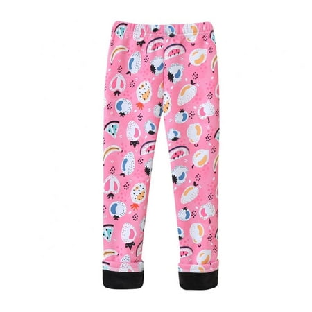 

Esho 1/2 Pack Girls Winter Warm Thicken Fleece Leggings Kids Printed Tights Long Pants 2-10Y