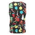 thumbnail image 6 of Franhais 3Pcs Men Christmas Suit Sets Funny Long Sleeve Single Breasted Jacket Blazer with Vest Pants Set Party Outfit, 6 of 9