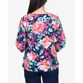 thumbnail image 5 of Alfred Dunner Womens Floral Twist Embroidered Crew Neck Top, 5 of 6