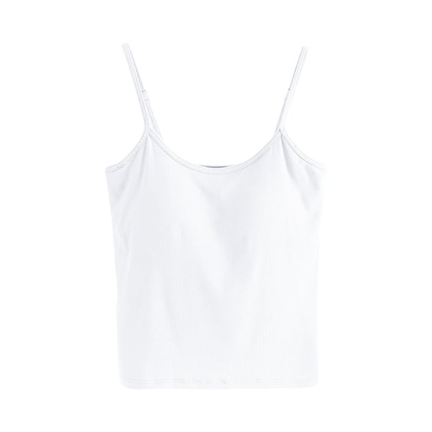 Tops de Manga Corta Sexy para Mujeres de Color Sólido con Almohadilla de Pecho sin Anillos de Acero, Top de Pijama Y Ropa Interior