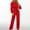 #22Red, variant on Byworldtasic Womens Jumpsuit Women's Lounge Solid Color Long Sleeve Romper Jumpsuit Wide Leg Work Jumpsuit With Belt