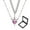 D, variant on Matching Couple Necklaces Set - His and Hers Linked Heart & Dagger Two-Piece Tiered Necklace for Dating Anniversaries Valentines Gifts (Necklace*2, Red Heart Dagger Design, Gift Box)