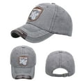 thumbnail image 2 of MIASHUI Men Women Washed Denim Cap Unisex Adjustable Baseball Hat,Grey, 2 of 4