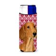 thumbnail image 1 of Dachshund Hearts Love And Valentine'S Day Portrait Ultra Aisladores De Bebidas Para Latas Delgadas Ss4487Muk, 1 of 1