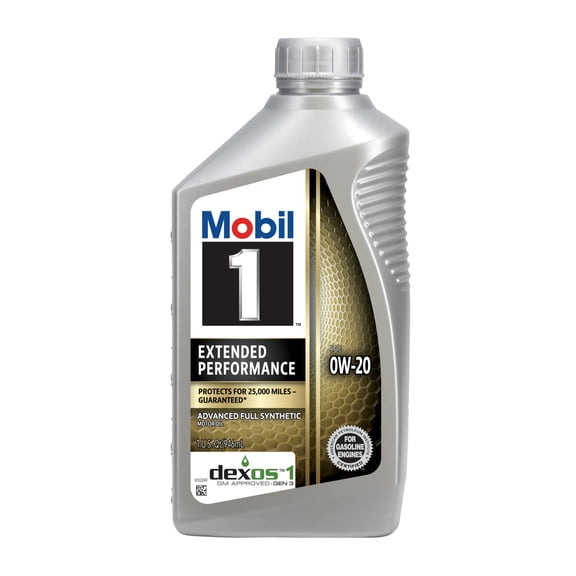 Mobil 1 Extended Performance Full Synthetic Motor Oil 0W-20, 1 Quart