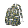 thumbnail image 2 of French Bulldog Sunflowers Floral Backpack for School,Cute School Bag,Schoolbag with Adjustable Shoulder Straps & Padded Back,13.4"x11"x4.7", 2 of 6