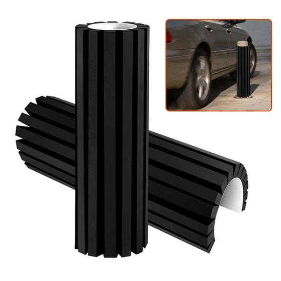 jiaroswwei 2Pcs Garage Wall Protector Black EVA Foam Garage Wall Bumper Cushion Self-adhesive Parking Lot Column Pole Corner Guard Shock Absorbing Padding