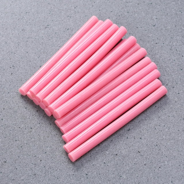 COOPHYA 20 Pcs Bâtonnets de Colle Bâtonnets de Colle HotMelt Rose pour Designers au Bureau