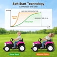 thumbnail image 5 of Farmdex 24V Ride on Tractor with Detachable Trailer, Ride on Toys for Kids w/ Remote Control, Electric Cars for Kids, LED Lights, Bluetooth, Music, MP3, Pink, 5 of 8