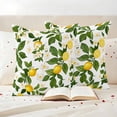 thumbnail image 3 of Lemon Fruit Outdoor Waterproof Pillow Covers, Spring White Flowers Green Leaves Decorative Square Throw Pillowcase Sofa Cushion Sham for Patio/Couch/Chair, 18"x18" 2 Pack, 3 of 8