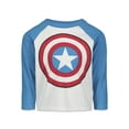thumbnail image 2 of Marvel Avengers Captain America Big Boys 2 Pack Long Sleeve T-Shirts Toddler to Big Kid, 2 of 5