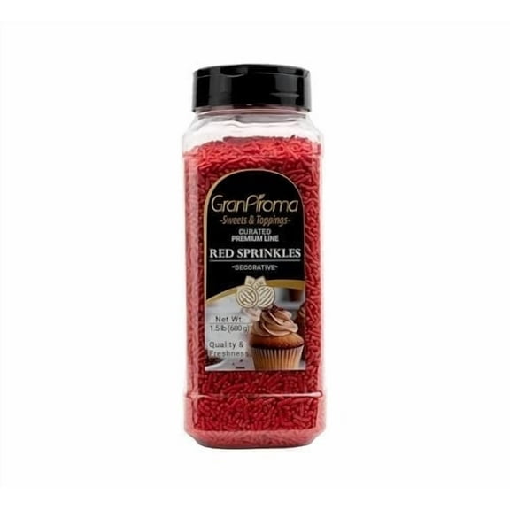 GranAroma Red Sprinkles, Decorative, Cakes & Cupcakes 1.5 Pound