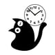 thumbnail image 3 of Reloj de pared con diseño de gato negro, creativo, silencioso, minimalista, acrílico, colgante Estilo A, 3 of 9