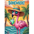 thumbnail image 3 of Tropical Flamingo Summer Beach Banner Decorative Pink Bird Palm Trees Vacation for Beach Party Outdoor Picnic Poolside, 3 of 7