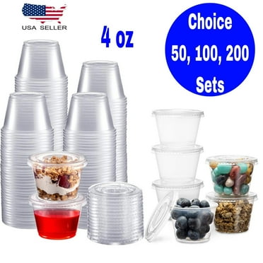 Small Plastic Cups With Lids - 25 Pack - Walmart.com