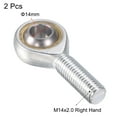 thumbnail image 3 of Uxcell Spherical Rod End Bearing Joint Bearing Right Hand Male Thread Connector 14mm, 3 of 6