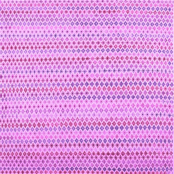 Ahgly Company Indoor Square Abstract Purple Contemporary Area Rugs, 8' Square