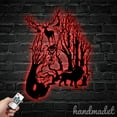 thumbnail image 2 of Handmadetneonsign Custom Zebra Forest Lion Metal Wall Art LED Light - Personalized Zebra Farm, 2 of 5