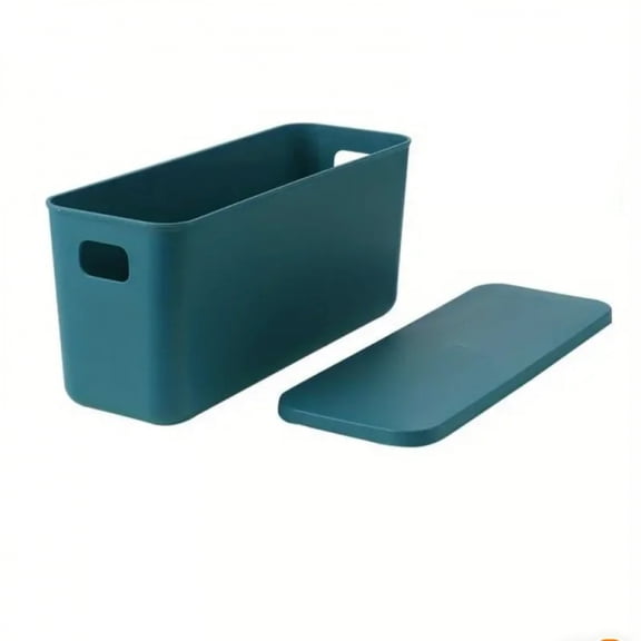 1Pc Desktop Storage Box Narrow and Long Household Snacks and Sundries with Lid Sandwich Storage Basket Clothing Toy Storage Box