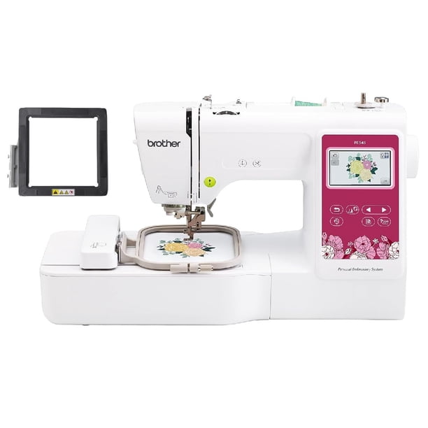 Máquina de Bordar Brother PE545 con LAN Inalámbrica, Área de Bastidor 4" x 4", Pantalla Táctil de 3.7", Bastidor Magnético SAMFM100 4" x 4"