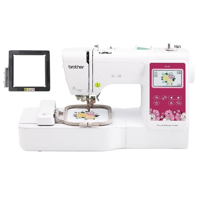 Máquina de Bordar Brother PE545 con LAN Inalámbrica, Área de Bastidor 4" x 4", Pantalla Táctil de 3.7", Bastidor Magnético SAMFM100 4" x 4"