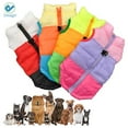 thumbnail image 2 of Deago Dog Pets Warm Vest Jacket Coat For Cold Weather Cotton Padded Vest Winter Clothes Zipper Closure with Leash Ring, 2 of 9