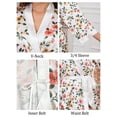 thumbnail image 3 of AMITOFO Long Satin Kimono Robes for Women – Lightweight Silky Floral Bathrobe with 3/4 Sleeves, Soft Cozy Loungewear, Sizes S to 5XL, 3 of 7