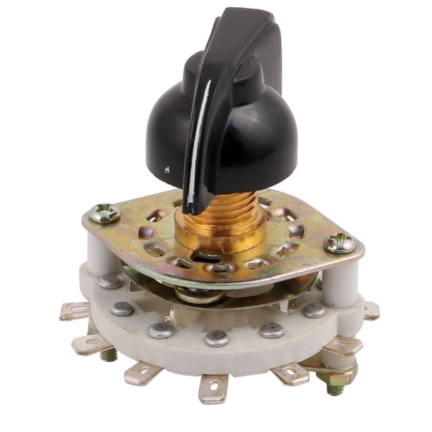 KCZ 1 Polo 6 Posiciones 7 Terminales Band Channel Selector de Interruptor Rotativo con Tapa