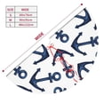 thumbnail image 3 of Rateoe Navy Blue Anchors Print Christmas Tree Skirt 48" for Xmas Holiday New Year Party Circle Tree Mat Ornaments Decoration, 3 of 7
