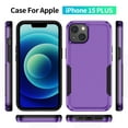 thumbnail image 2 of Dteck for iPhone 15 Plus 5G Case Sturdy Heavy-Duty Rugged Full Body Shockproof Bumper Anti-Scratch Hybrid Hard Non-Slip Cover for iPhone 15 Plus 2023 Release,Purple+Black, 2 of 8
