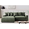 thumbnail image 2 of US Pride Furniture Luxe Oversized Two-Piece Sectional Couches for Living Room L Shaped Sofa with Chaise  Corduroy Fabric Facing Left, Dark Green, 2 of 4