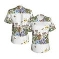 thumbnail image 3 of Yiaed Herbs and Wildflowers Print Women's T Shirt V-Neck Short Sleeve Shirt Casual Breathable Tee Summer Tops-XX-Large, 3 of 5