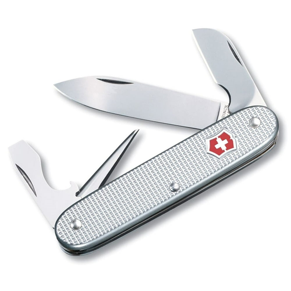 VICTORINOX Swiss Army Electrician 91mm Silver Alox Ribbed Pocket Knife