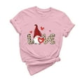 thumbnail image 2 of Meichang T-Shirt de la Saint-Valentin pour Femmes, Mignon T-Shirt à Imprimé Cœur, Manches Courtes, Col Rond, Hauts Mignons, Coupe Ample, T-Shirts de Fête, Saint-Valentin, 2 of 6