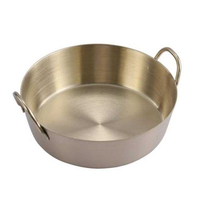 Shisuyan Bol à Double Poignée Grand Bol à Soupe en Acier Inoxydable avec Fonction de Rangement des Aliments pour Familles 1 Pcs
