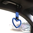 thumbnail image 3 of JDM coche modificado decorativo advertencia anillo parachoques trasero advertencia coche mano tirar anillo (cinturón negro-Corazón azul) TXW#691675.03, 3 of 8