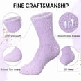 thumbnail image 2 of 5 Pairs Fuzzy Slipper Socks Thick Fluffy Warm Winter Cozy Plush Soft Sleep Home Socks for Women Men, 2 of 7