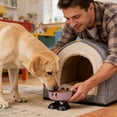 thumbnail image 4 of Raised Bowl Stainless Feeding Dish Elevated Dining Station Neck Relief Food Plate Anti Eating Container Pet Diet Supply ,C - One Size, 4 of 6