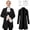 Black, variant on Men Vintage Steampunk Tailcoat Jacket Medieval Victorian Frock Coat for Halloween Cosplay (Black,XL)