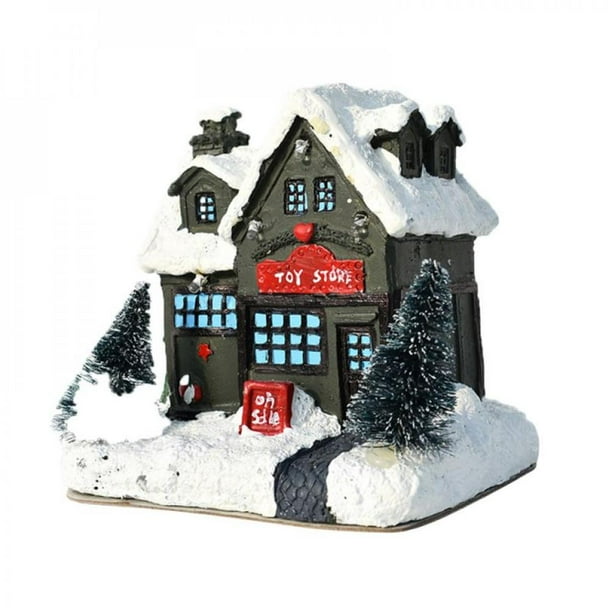 Clearance sale!]Christmas Mini Cabin Tiny Scene Snow Hamlet Houses Building  Luminous Figurines For Kids Gifts Tabletop Ornaments Holiday Decor -  Walmart.com