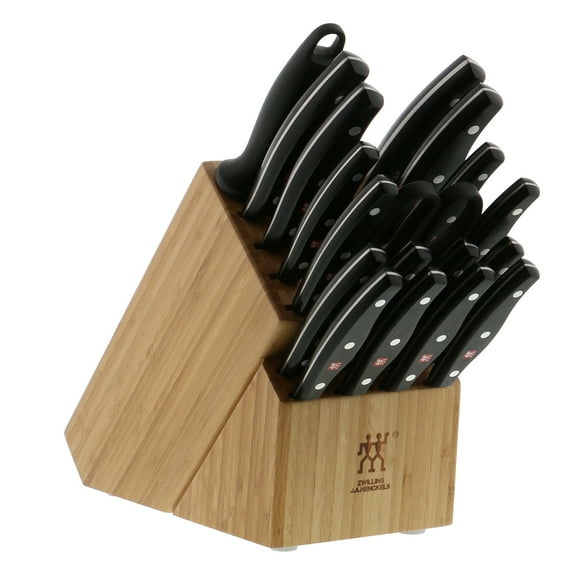 ZWILLING Twin Signature 19-pc German Knife block set, Made in Company-Owned German Factory, Special Formula Steel