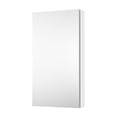 thumbnail image 5 of ANGELES HOME 20" x 36" Mirror Medicine Cabinet, Wall Mounted Medicine Cabinet with Tempered Mirror, Anodized Chrome Aluminum Frame, Bathroom Cabinet with 3 Adjustable Shelves, Left Open Door, 5 of 12
