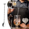 thumbnail image 2 of Cuchara de bar con espiral en forma de gota de agua Cuchara mezcladora de mango largo para café, té y cócteles, 2 of 7